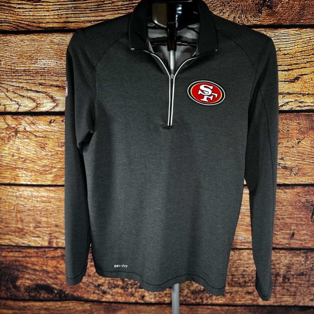 Nike 49ers Youth XS Dri-FIT Quarter Zip NFL Pullover‎